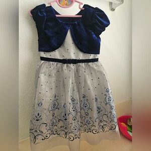 Elegant Blue and Silver Dress